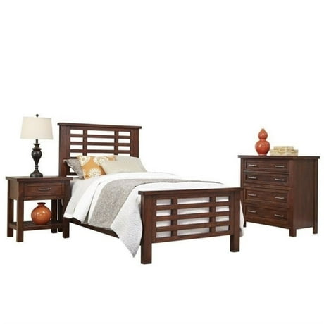 Home Styles Cabin Creek 3 Piece Wood Twin Bedroom Set in Home Styles Cabin Creek 3 Piece Wood Twin Bedroom Set in