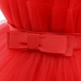 thumbnail image 5 of Efsteb High Low Flower Girl Dresses for Wedding Kids Sleeveless Princess Gown Dress Kids Birthday Party Dress (Red,3-4 Years), 5 of 7