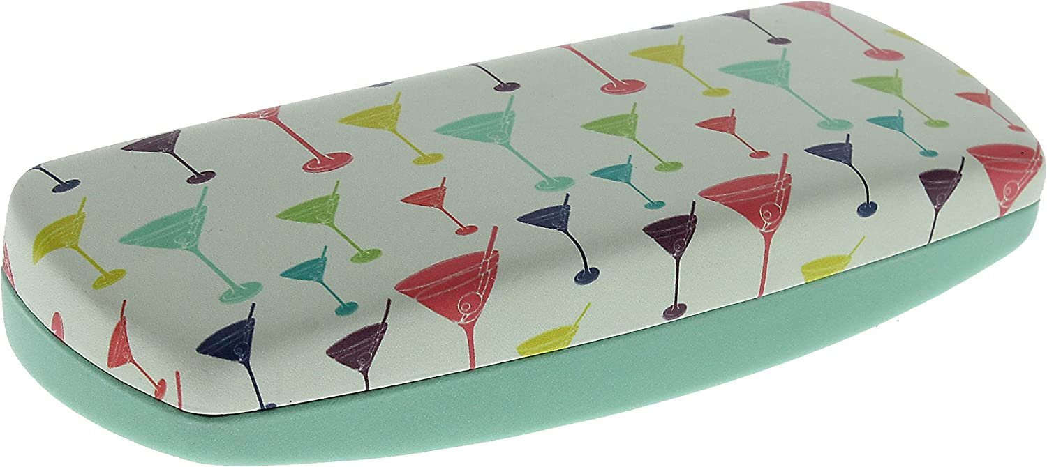 Rons Optical Clamshell Happy Hour Themed Eyeglass Case Small to Medium