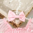 thumbnail image 5 of Riecok Baby Girl Summer Princess Romper Dress Headband Set Flutter Sleeve Sequin Smocked Ruffles 0-18 Months Pink 0 M, 5 of 8