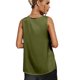 thumbnail image 2 of Camiseta sin mangas de satén con cuello en V para mujer, chaleco sin mangas de verano de Color puro holgado para uso diario, 2 of 6