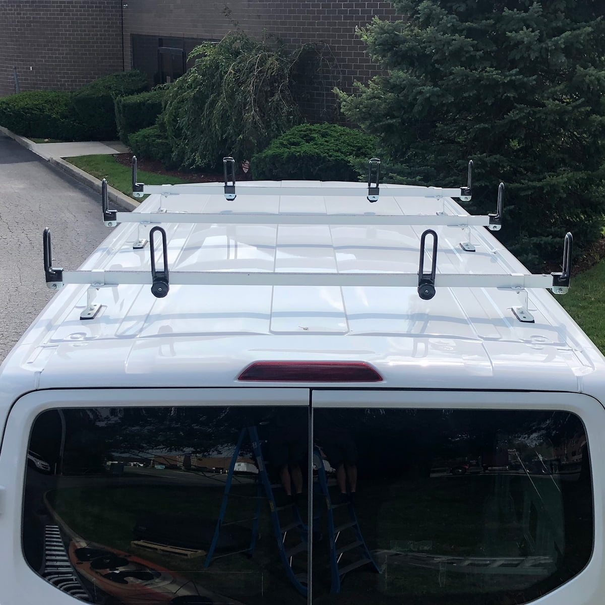 Vantech Heavy Duty 3 Bar Ladder Roof Rack Fits Transit Cargo Van Low