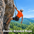 Black Rigging Rope 3/4inch x 200feet Black Double Braided Polyester Arborist Rigging Rope ...