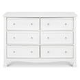 thumbnail image 6 of DaVinci Kalani 6 Drawer Double Wide Dresser in White Finish, 6 of 7
