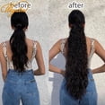 thumbnail image 6 of WIGSIN 32Inch Synthetic Long Kinky Curly Ponytail Drawstring Clip In Ponytail Black Blonde Hair Extension for Women, 6 of 10
