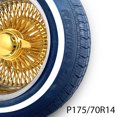 thumbnail image 2 of Gold Center 14X7 Reverse 100 Spoke with White Wall Tires (P175/70R14) - Single, 2 of 5