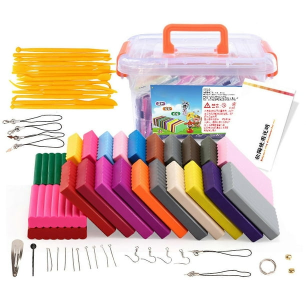 Kids Modeling Clay Vibrant 24 Colors Safe Soft Strong Plasticity Box Packed Art Modeling Clay with Tools for Home