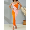 thumbnail image 4 of Mujeres Skinny Vestido de verano de punto hueco Sexy Noche Midi Vestido largo Nituyy Vestido halter largo de punto, 4 of 5