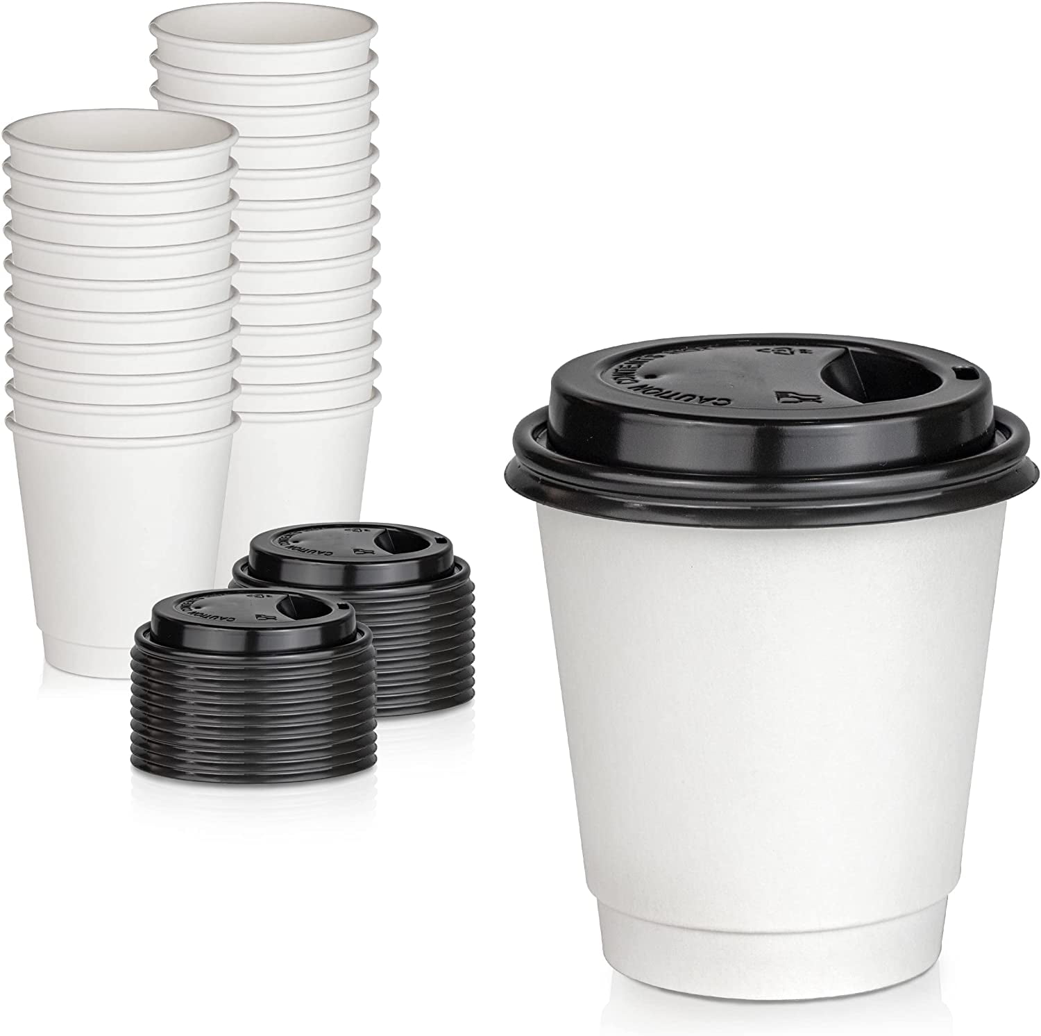 16oz USA SELLER 50 Pack Quality Disposable Paper Hot Coffee Tea Cups 