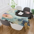 thumbnail image 5 of BZSMCE Square Tablecloth Cat Meets Koi Pattern Tableclothes, 5 of 9