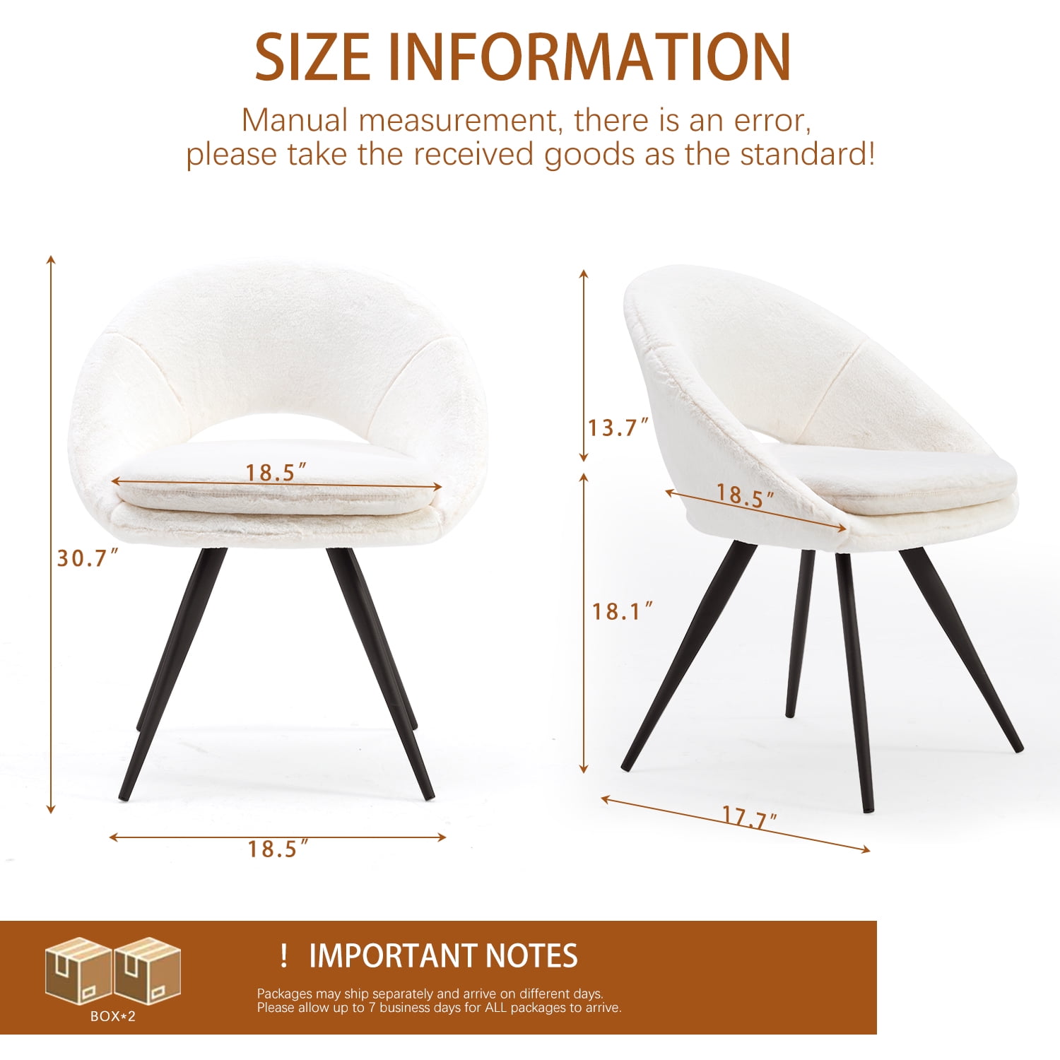 Modern Dining Chairs set of 6 Upholstered Kitchen Chairs Dining Room Chairs Comfortable Side Accent Chairs with Curved Back for Kitchen Living Room Restaurant (White)
