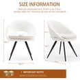 thumbnail image 3 of Modern Dining Chairs set of 6 Upholstered Kitchen Chairs Dining Room Chairs Comfortable Side Accent Chairs with Curved Back for Kitchen Living Room Restaurant (White), 3 of 7
