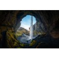 thumbnail image 2 of Lopez, Bartolome 14x11 Gold Ornate Wood Framed with Double Matting Museum Art Print Titled - Kvernufoss I, 2 of 4