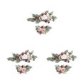 thumbnail image 1 of Ounissouiy Flor artificial Swag Hojas verdes colgando para telón de fondo Fiesta Boda Coche Blanco Rosa Púrpura Type1 NO1, 1 of 1