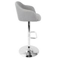 thumbnail image 2 of Contemporary Home Living 42" Light Gray Fabric Adjustable Swivel indoor Bar Stool, 2 of 5