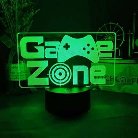 

ZHNYEG Experience ultimate style with this modern gaming zone lighting set - Immerse yourself in the vibrant glow of a 3D LED lamp and playful children‘s headphones. Transform your gaming