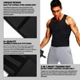 thumbnail image 6 of Vaslanda Neoprene Sauna Suit for Men Waist Trainer Vest Zipper Body Shaper Tank Top with Double Adjustable Belts, 6 of 8