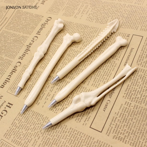 Jonvon-bolígrafos de hueso Satone 100 piezas, juguete de monstruo, Papelería, Material Escolar, accesorios de oficina