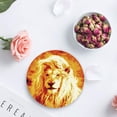 thumbnail image 3 of FMSHPON Lion Set of 4 Round Coaster for Drinks, Absorbent Ceramic Stone Coasters Cup Mat with Cork Base for Home Kitchen Room Coffee Table Bar Decor, 3 of 5