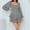 Gray, variant on Women's Square Neck Dress, Long Sleeve Bodycon Dress with Tie Waist, Solid Color Stretch Work Dress for Women, Casual and Office Wear
