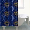 thumbnail image 4 of Blue Sun Moon Constellation Pattern Shower Curtain 84"x72" ,Bathroom Decorative Shower Curtains Set with 12 Hooks,Modern Waterproof Washable Shower Curtain, 4 of 6