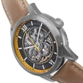 thumbnail image 3 of Heritor Automatic Jonas Leather-Band Skeleton Watch - Silver/Bronze, 3 of 3