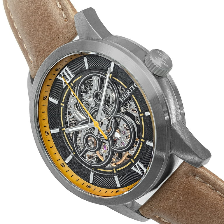 Heritor automatic shop skeleton watch