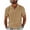 Brown, variant on JTSRKL Mens Wrinkle Texture Tees Short Sleeve V Neck Summer Beach Golf Shirts Crinkled Cooling Lightweight Breezy Relaxed Pullover Tops Light Blue S