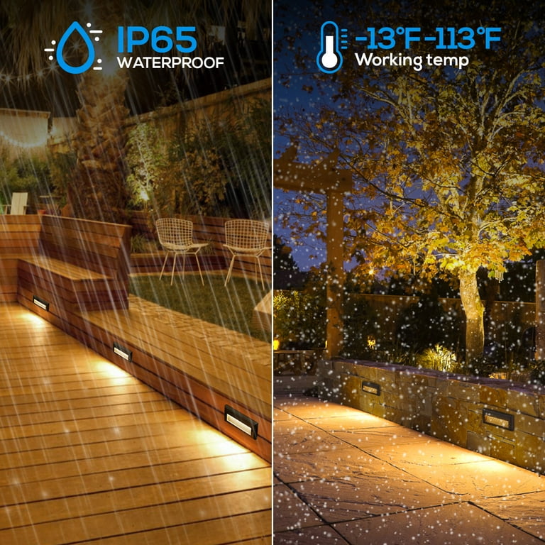 LEONLITE Low Voltage LED Step Lights Outdoor, 12V 3.5W Landscape