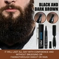 thumbnail image 4 of Momihoom Men Beard Filler Pencil: 4 Tip Micro Fork Stubble Stick Pen Multi Use Moustache Eyebrows Straightener Comb Set, 4 of 10
