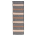 thumbnail image 2 of 30" x 72" Gray and Brown Striped Rectangular Area Throw Rug Runner, 2 of 2