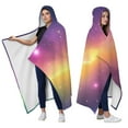 thumbnail image 2 of Wearable Blanket,Colorful Tie Dye Nebula Pattern Hooded Wearable Flannel Blanket for Adults & Teens,Winter Poncho Shawl Wrap Cape Cozy Anti-Pill,50"x60", 2 of 5