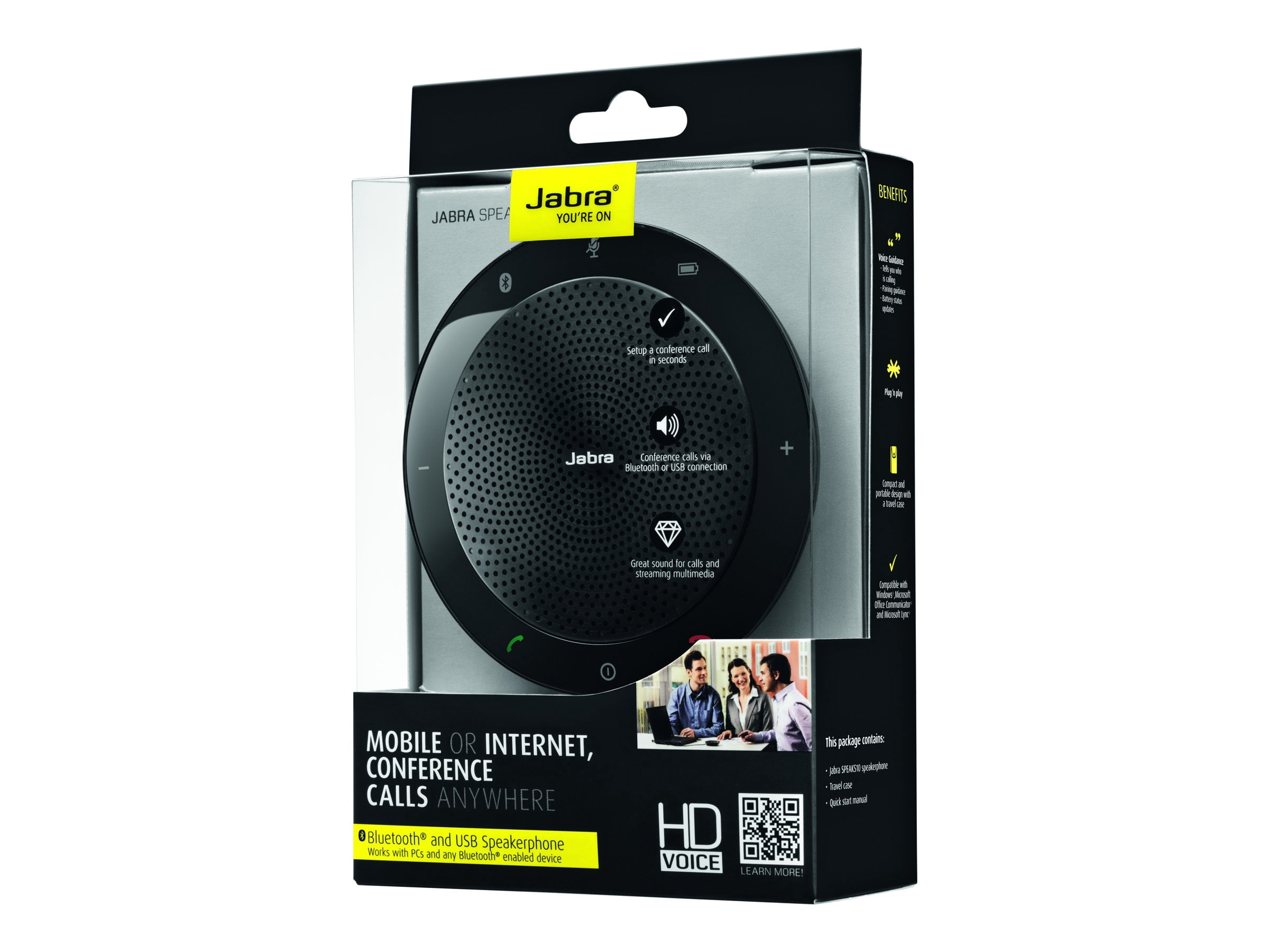 Jabra SPEAK 510 MS - VoIP desktop speakerphone - Bluetooth - wireless, wired - USB - Certified for Skype for Business
