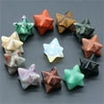 thumbnail image 1 of Polished Hexagram Ornament - Nice-looking Carved Reiki Healing Star Stone Statue - Home Decor, 1 of 8