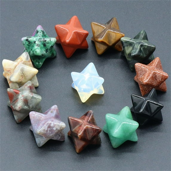 Polished Hexagram Ornament - Nice-looking Carved Reiki Healing Star Stone Statue - Home Decor