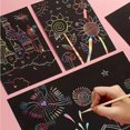 thumbnail image 3 of 12 Sheets Rainbow Scratch Off Notebooks Arts Crafts Supplies Set Color Drawing Paper Kit For Kids Birthday Game Party Favor Christmas Easter Activity Toy For 3-12 Year Old Girls Boys Easter Gift, 3 of 4
