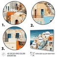 thumbnail image 3 of Designart "Multicolored Santorini, Greece III" Cityscapes Framed Wall Art - Industrial Multicolor Santorini Living Room Framed Canvas Art, 3 of 6