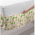 thumbnail image 2 of Oasis Bed Skirt, Pattern of Creative and Repeating of Camels and Palm Trees, Elastic Bedskirt Dust Ruffle Wrap Around for Bedding Decor, 4 Sizes, Eggshell and Multicolor, by Ambesonne, 2 of 2