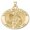 Yellow Gold, variant on PicturesOnGold.com Saint Matthew Religious Medal Female Adult- 3/4″ Size of a Nickel, Sterling Silver