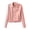 Pink, variant on Women's Leather Jacket Casual Long Sleeve Hoodless Casual Outwear & Jackets Motorcycle Jacket Black