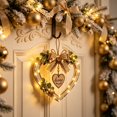 thumbnail image 4 of Rustic Farmhouse Heart Wall Decor,Lighted Style Hanging Heart-Shaped Wall Decoration,Distressed Wooden Hearts Hanging,Country Art Heart Wall Pendant,Vintage Heart Shape Wood Wall Hanging Ornament, 4 of 4