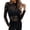 Black, variant on Womens Mesh Tops Lace Long Sleeve Shirts Crewneck Slim Fitted Outfits See Through Blouses