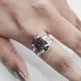 thumbnail image 5 of Natural Garnet Ring, Rough Garnet Gemstone Ring, January Birthstone, 2 Hammered Band, 925 Sterling Silver, Womens Ring, Christmas, Thanksgiving, Handmade, Statement Jewelry, Rough Gemstone Jewelry, 5 of 6