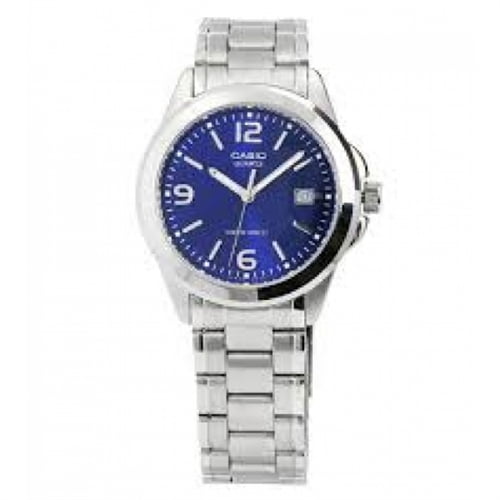 Casio - 30 Meter Water Resistant Stainless Steel 3-Hand Analog Watch with Date MTP1215A-2A