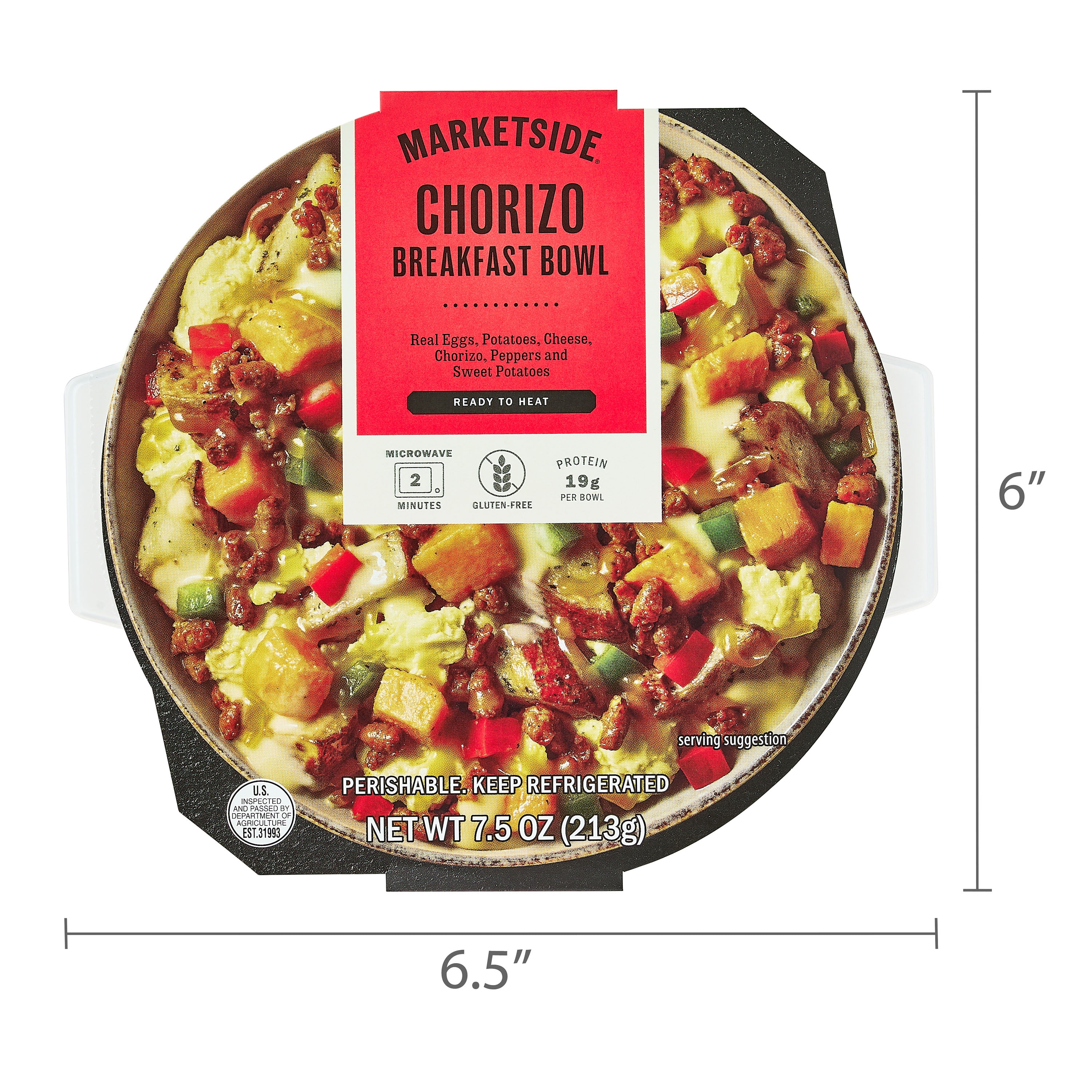 Marketside Ready to Heat Chorizo Breakfast Bowl, 7.5 oz (Refrigerated)