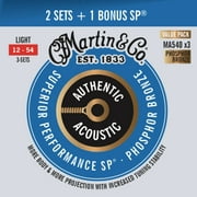 Martin Value Pack Authentic Acoustic SP Guitar Strings Phosphor Bronze Light 12-54