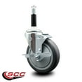 thumbnail image 2 of 5 Inch Thermoplastic Rubber Swivel 7/8 Inch Expanding Stem Caster with Brake SCC, 2 of 2