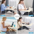 thumbnail image 4 of Livhil Large Lap Desk for Bed | Laptop Table, Portable Desk, Bed Laptop Desk, Bed Table for Laptop | Floor Table, Floor Desk for Adults (Teak) School Supplies, 4 of 8