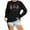 Black, variant on Fiaer Merry Christmas Sweatshirts for Women Shine Xmas Tree Graphic Crew Neck Plus Size Pullover Baggy Long Sleeve Tops Pink XL