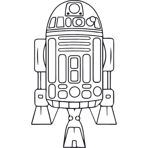 Star Wars R2d2 Robot Cartoon Character Wall Art Vinyl Sticker Design Decal Girls Boys Kids Bedroom Nursery Kindergarten Fun Home Children Room Decor Sticker Wall Art Vinyl Decor Size 30x27 Inch
